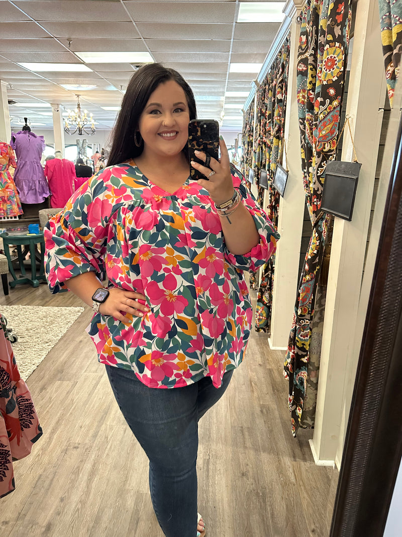 The perfect Floral Curvy Top