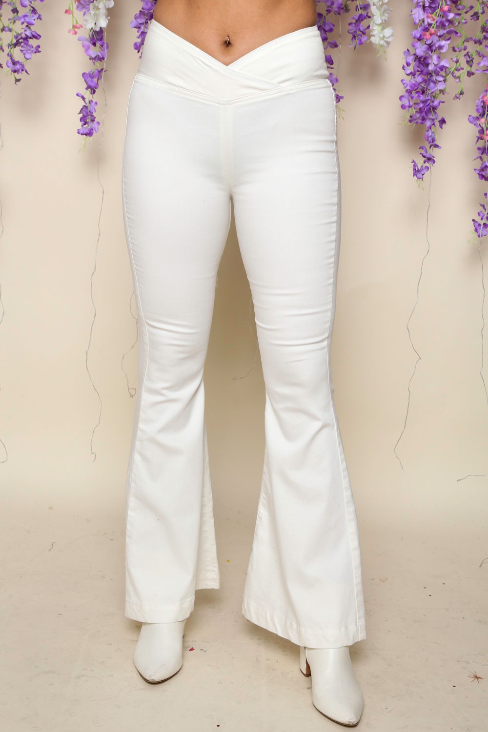 White Flare Pants