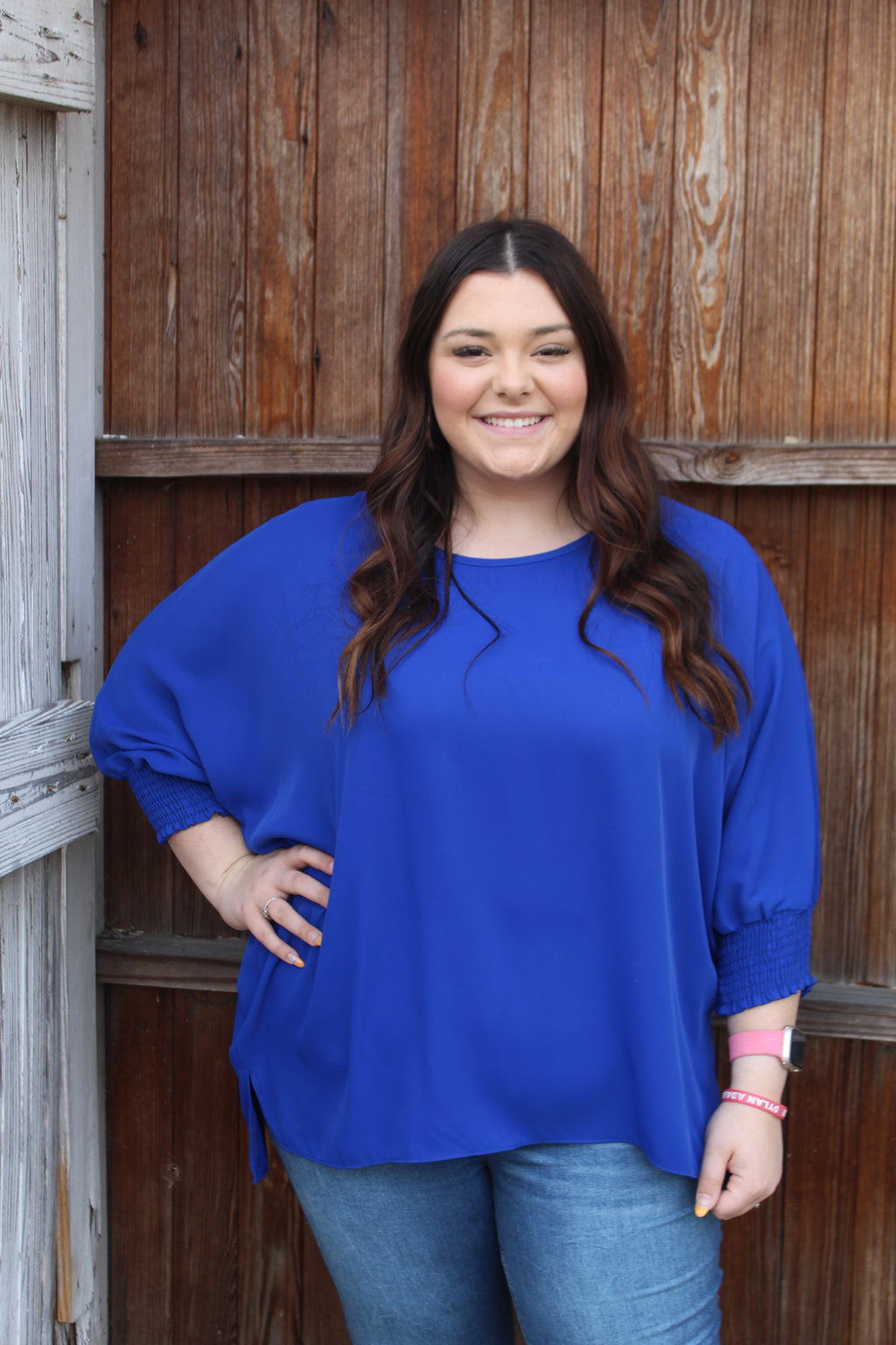 Tangled Up In Blue Curvy Top